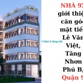Nhà 9x bán căn góc 2 mặt tiền Lê Văn Việt Quận 9 tiềm năng kinh tế lớn có 102